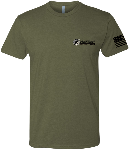 U-2 Flag Version 2: OD Green Tee Black Flag Charcoal U-2 image 1