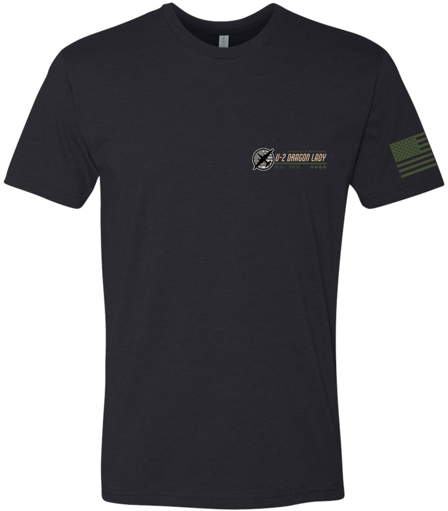 U-2 Flag Version 2: Black Tee Green Flag Sand U-2 image 1
