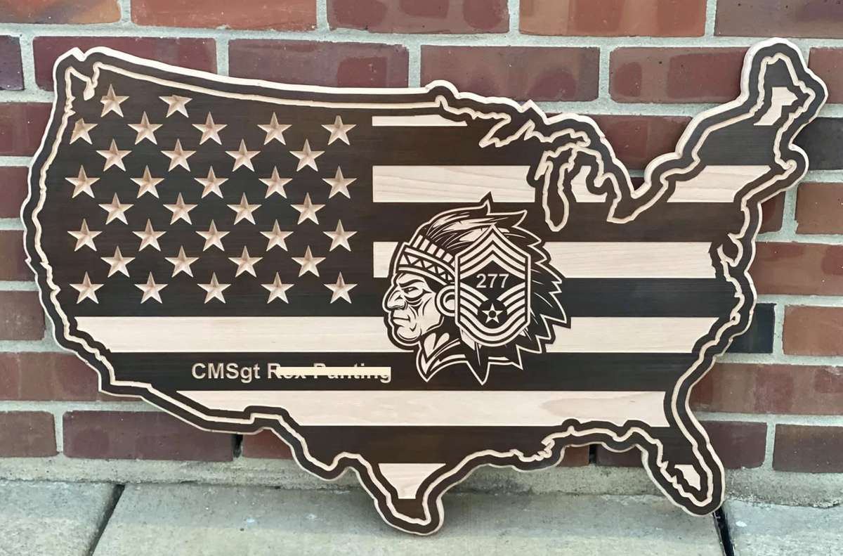 United States Cutout with Chief Master Sergeant logo image 0