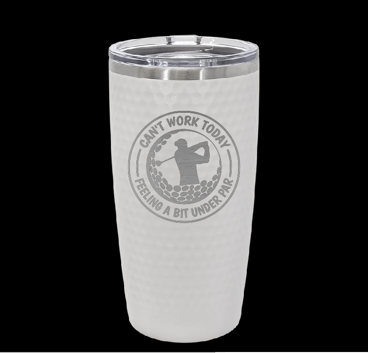 20oz Dimpled Golf Ball Tumbler image 1