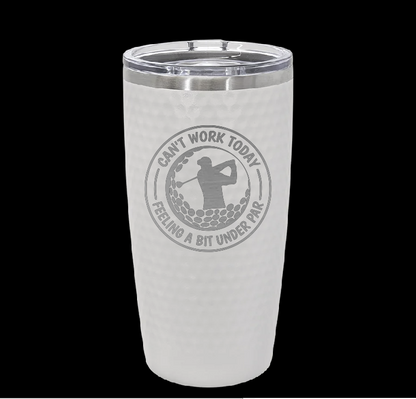 20oz Dimpled Golf Ball Tumbler image 1