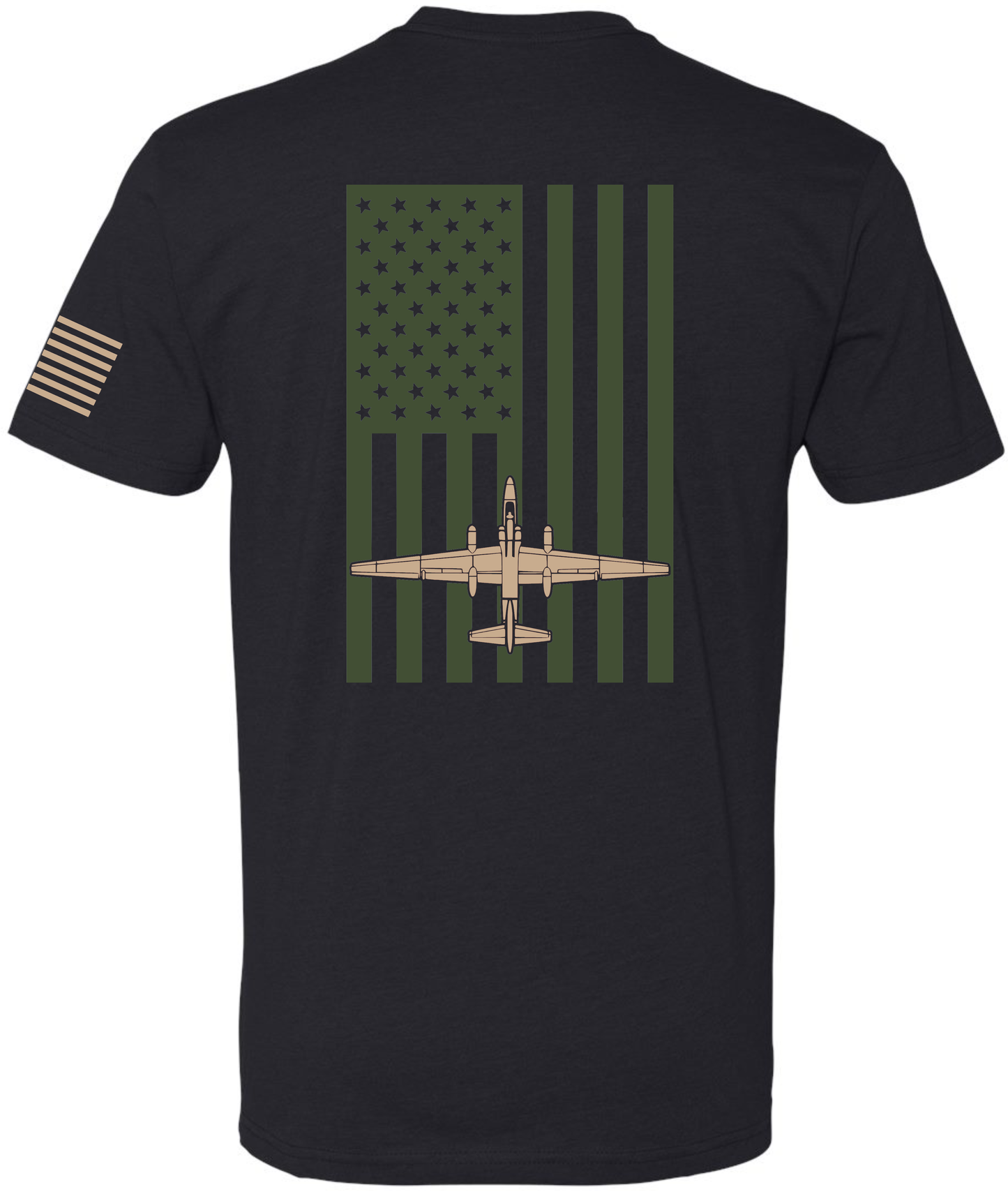 U-2 Flag: Black Tee OD Green Flag Sand U-2 image 0