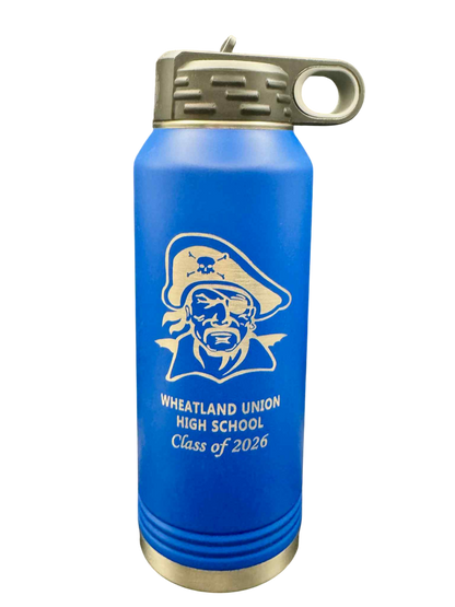 Wheatland Union High Sober Grad Nite Fundraiser Water Bottle - 32oz image 0