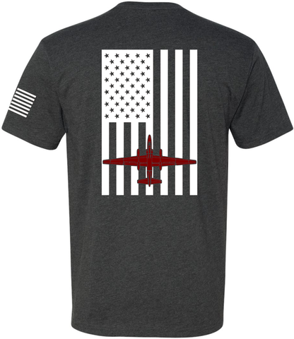 U-2 Flag: Heather Navy Tee White Flag Red U-2 image 3
