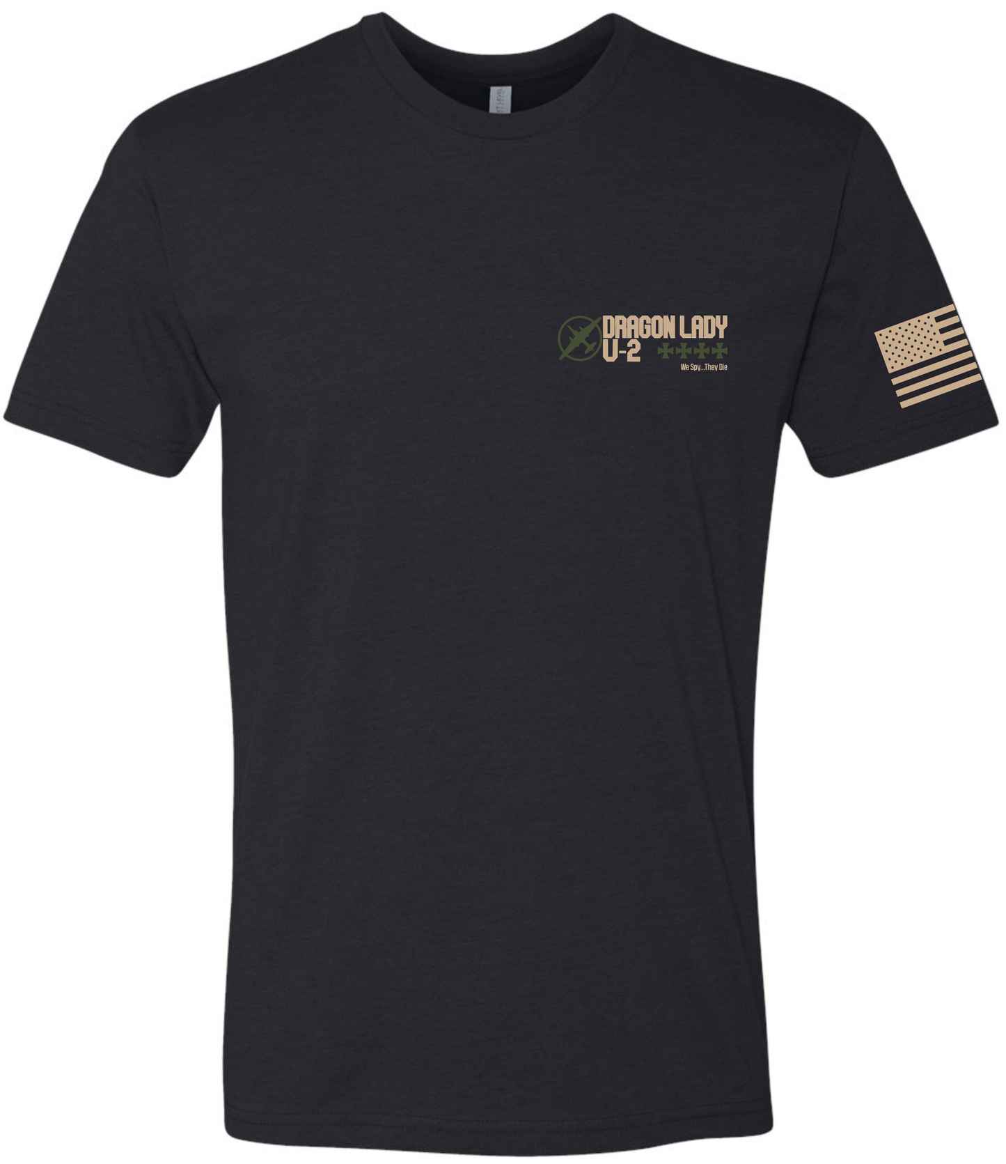U-2 Flag: Black Tee OD Green Flag Sand U-2 image 1