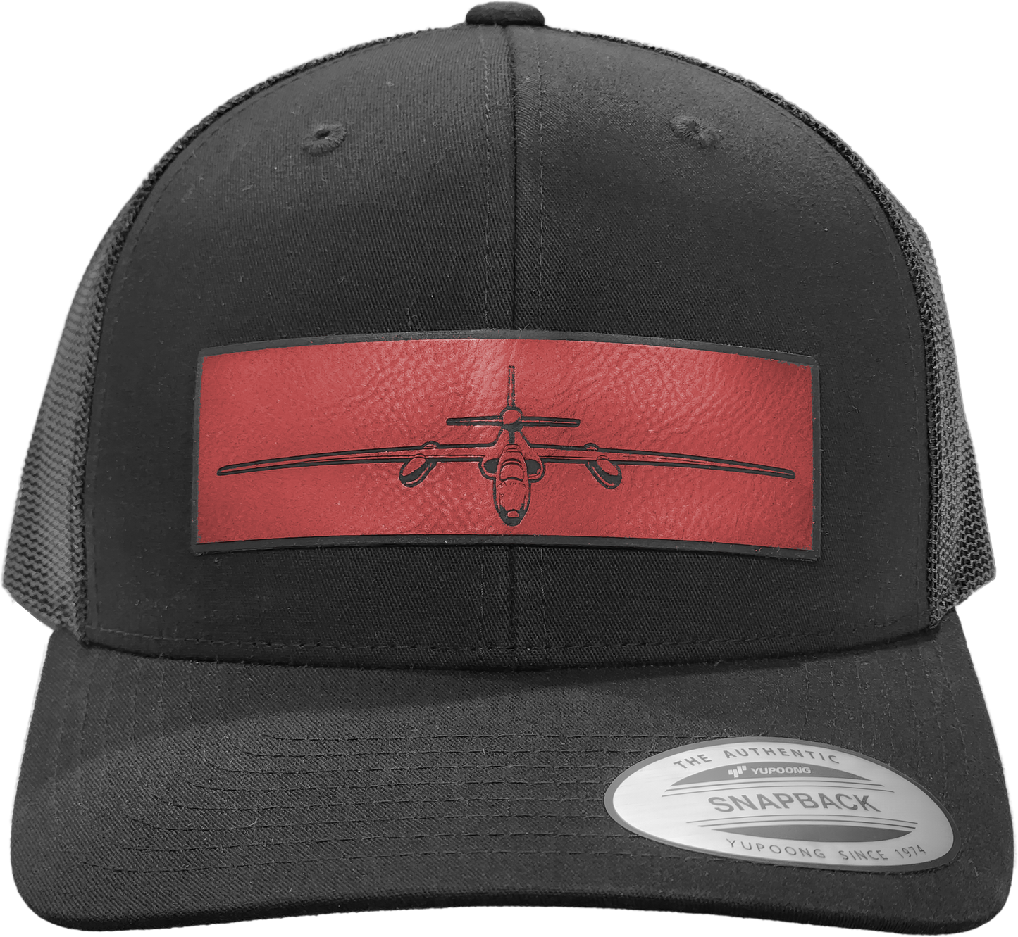 U-2 Profile View, Classic Trucker, Black Snapback image 1
