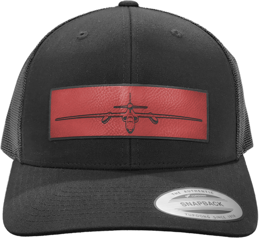 U-2 Profile View, Classic Trucker, Black Snapback image 1