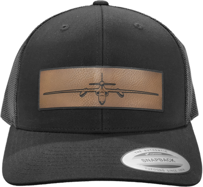 U-2 Profile View, Classic Trucker, Black Snapback image 0