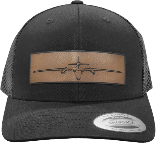U-2 Profile View, Classic Trucker, Black Snapback image 0