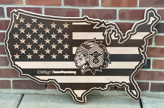 United States Cutout with Chief Master Sergeant logo image 0