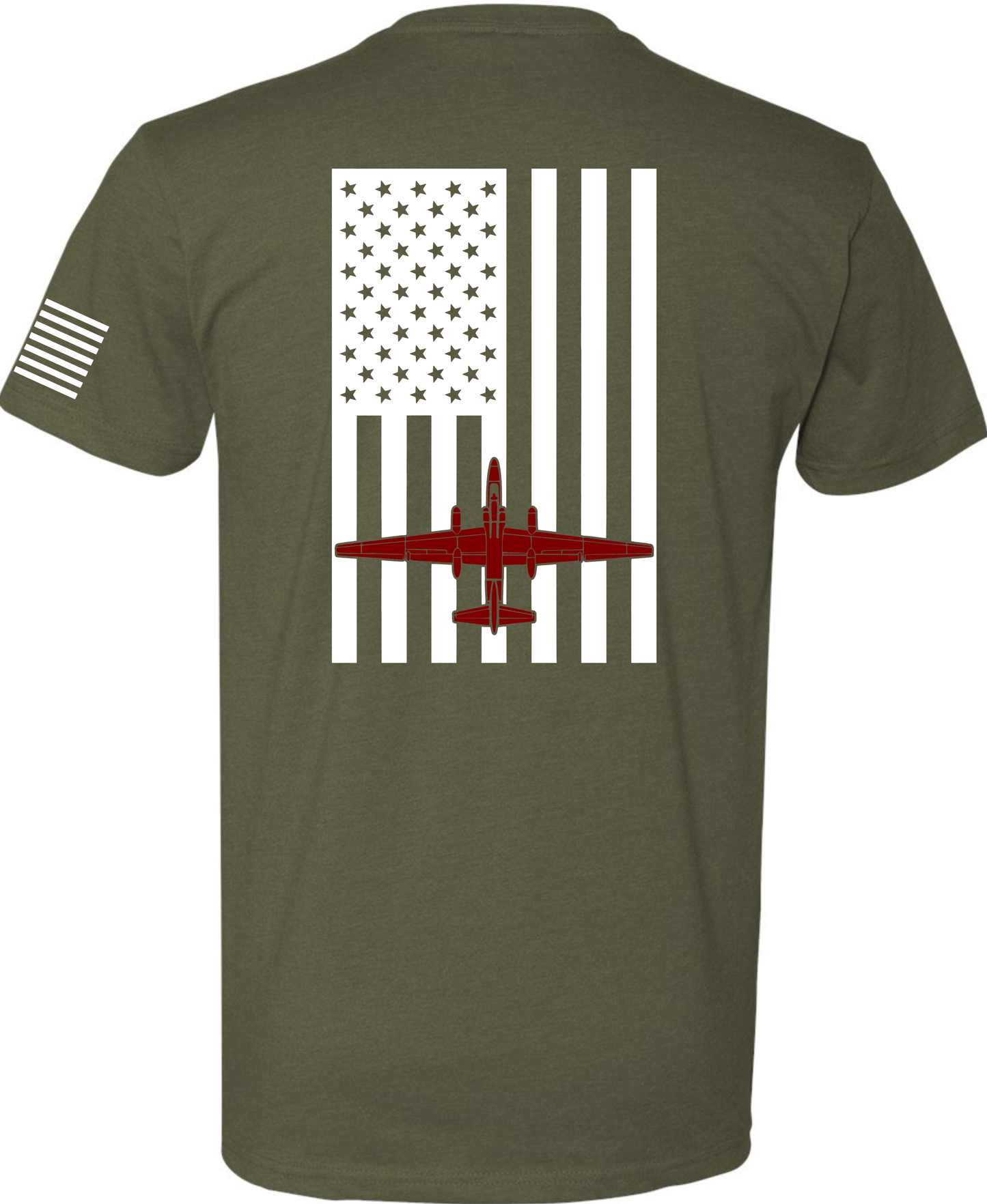 U-2 Flag: Heather Navy Tee White Flag Red U-2 image 2