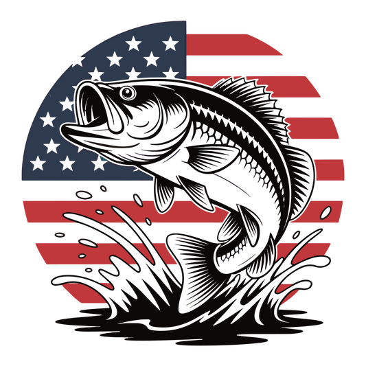 American-Flag-Largemouth-Fish