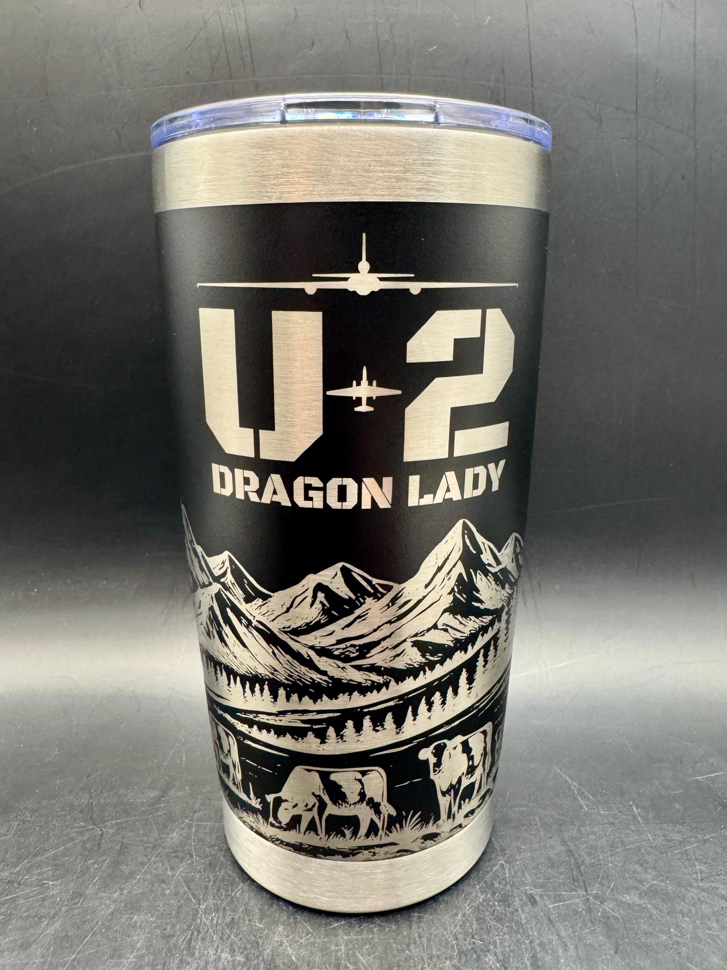 20oz Tumbler  Mountain Scene with U-2