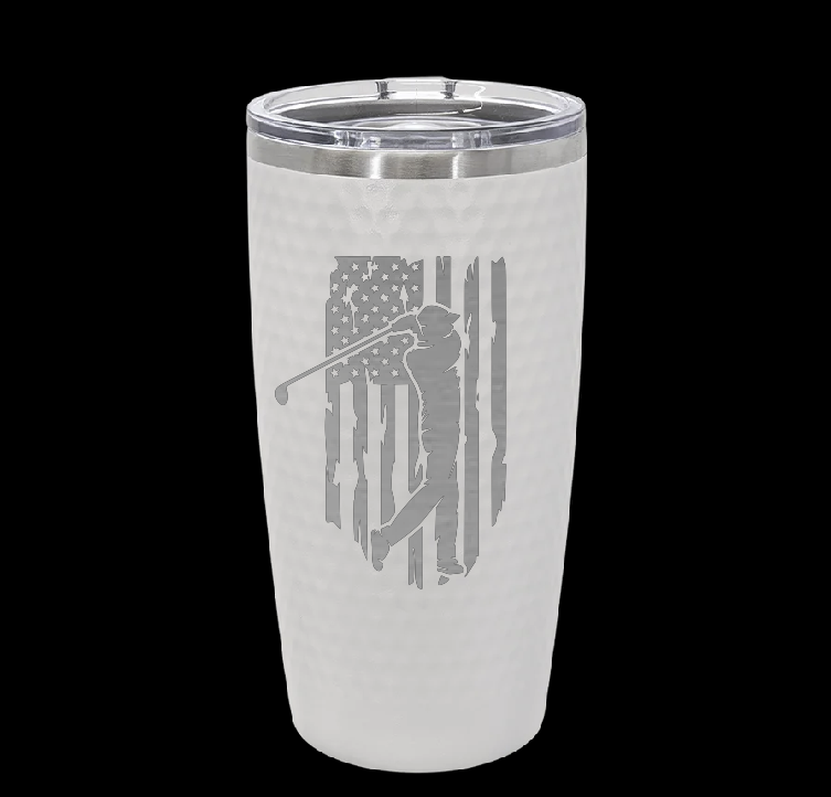 20oz Dimpled Golf Ball Tumbler image 7