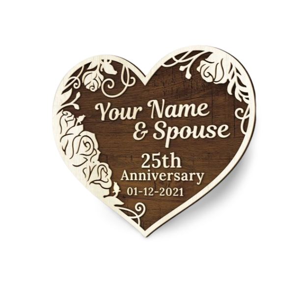 Wedding Heart Sign with Flowers image 0