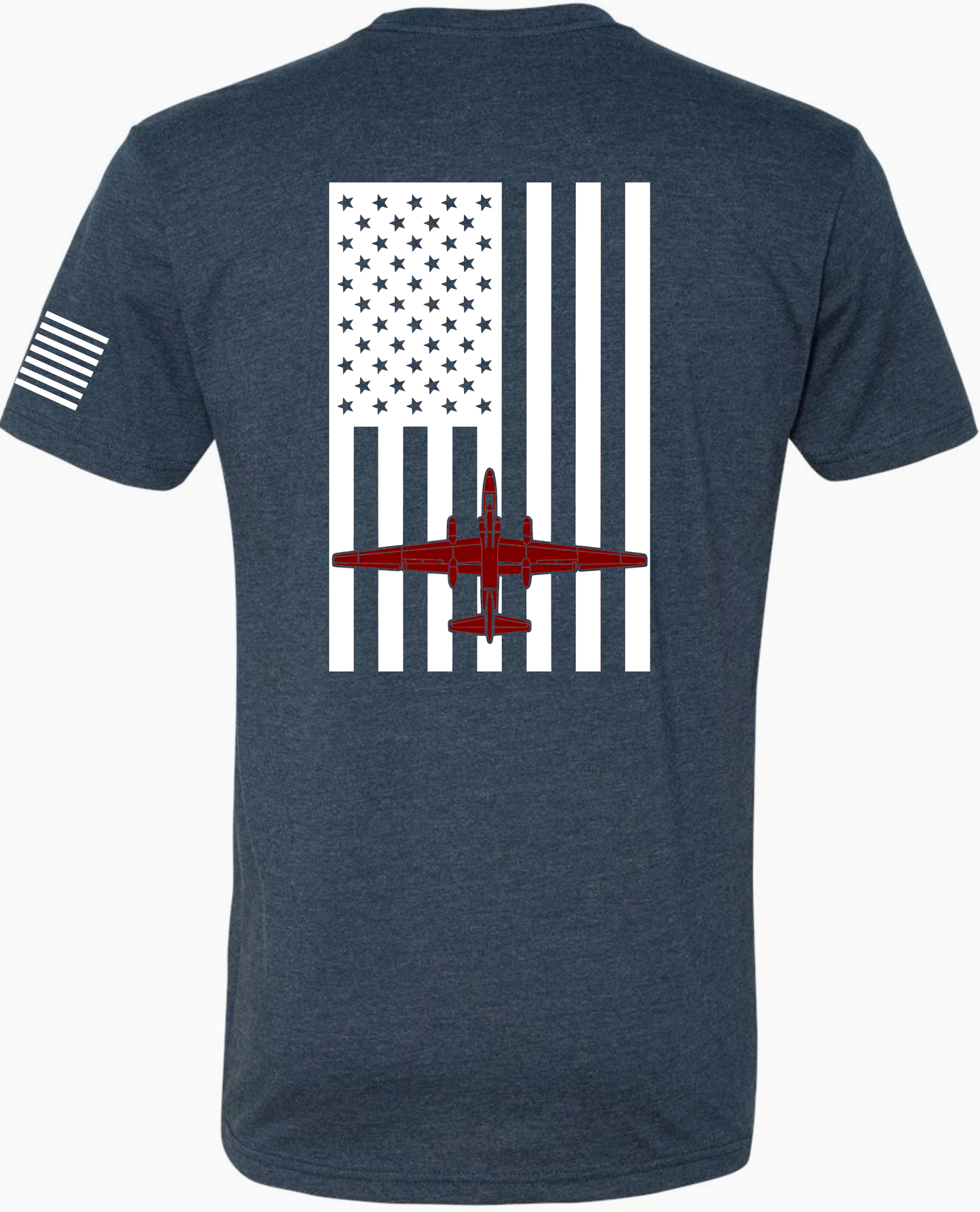 U-2 Flag: Heather Navy Tee White Flag Red U-2 image 1