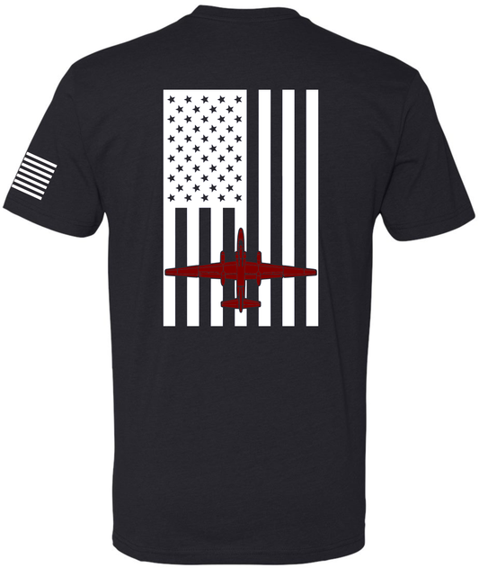 U-2 Flag: Heather Navy Tee White Flag Red U-2 image 0