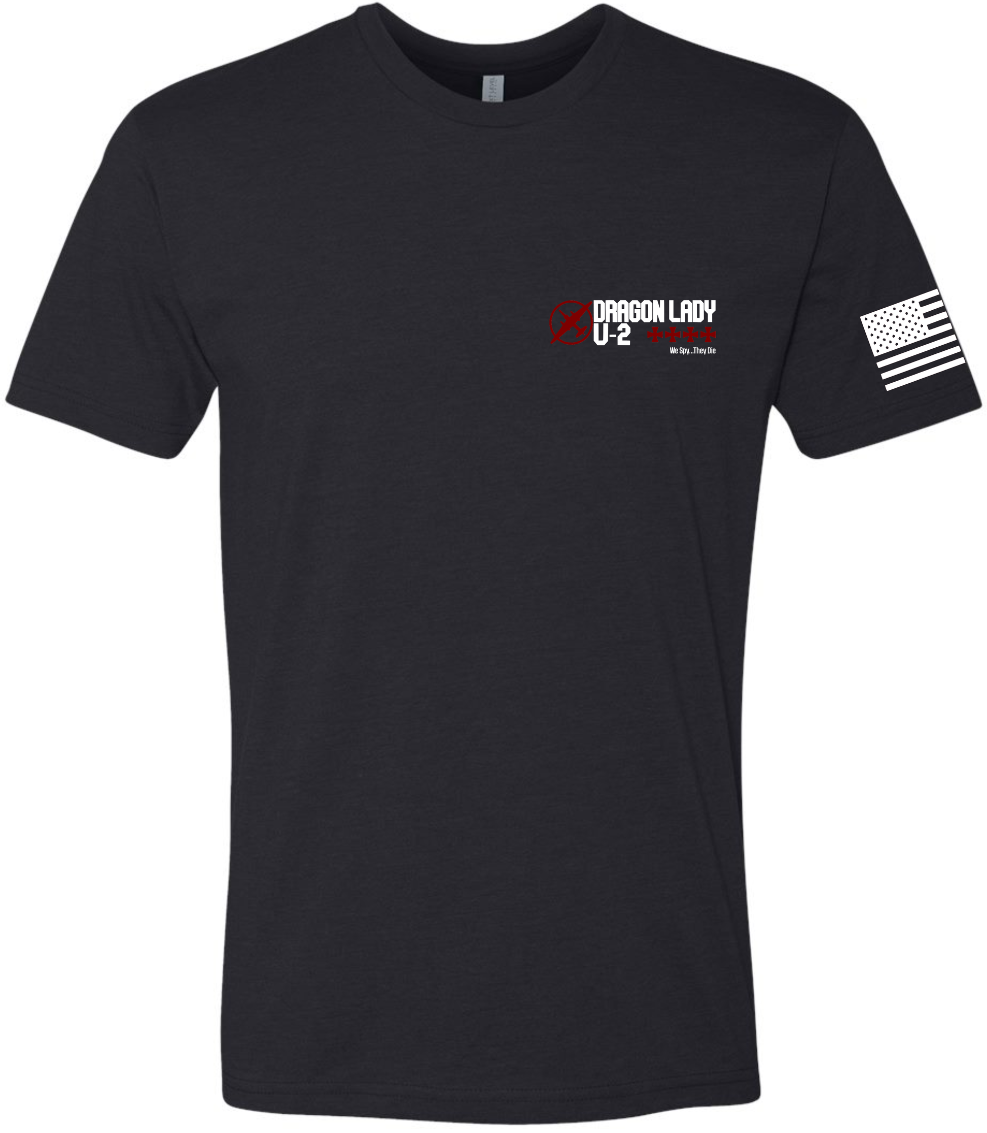 U-2 Flag: Heather Navy Tee White Flag Red U-2 image 4