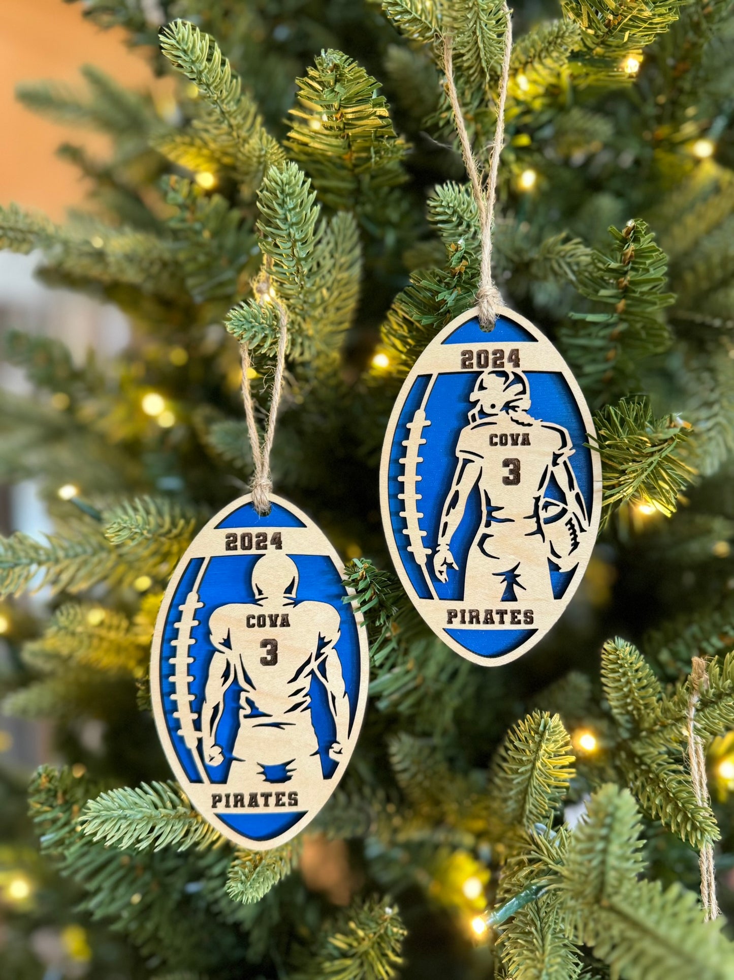 Football Spotlight Ornament image 0