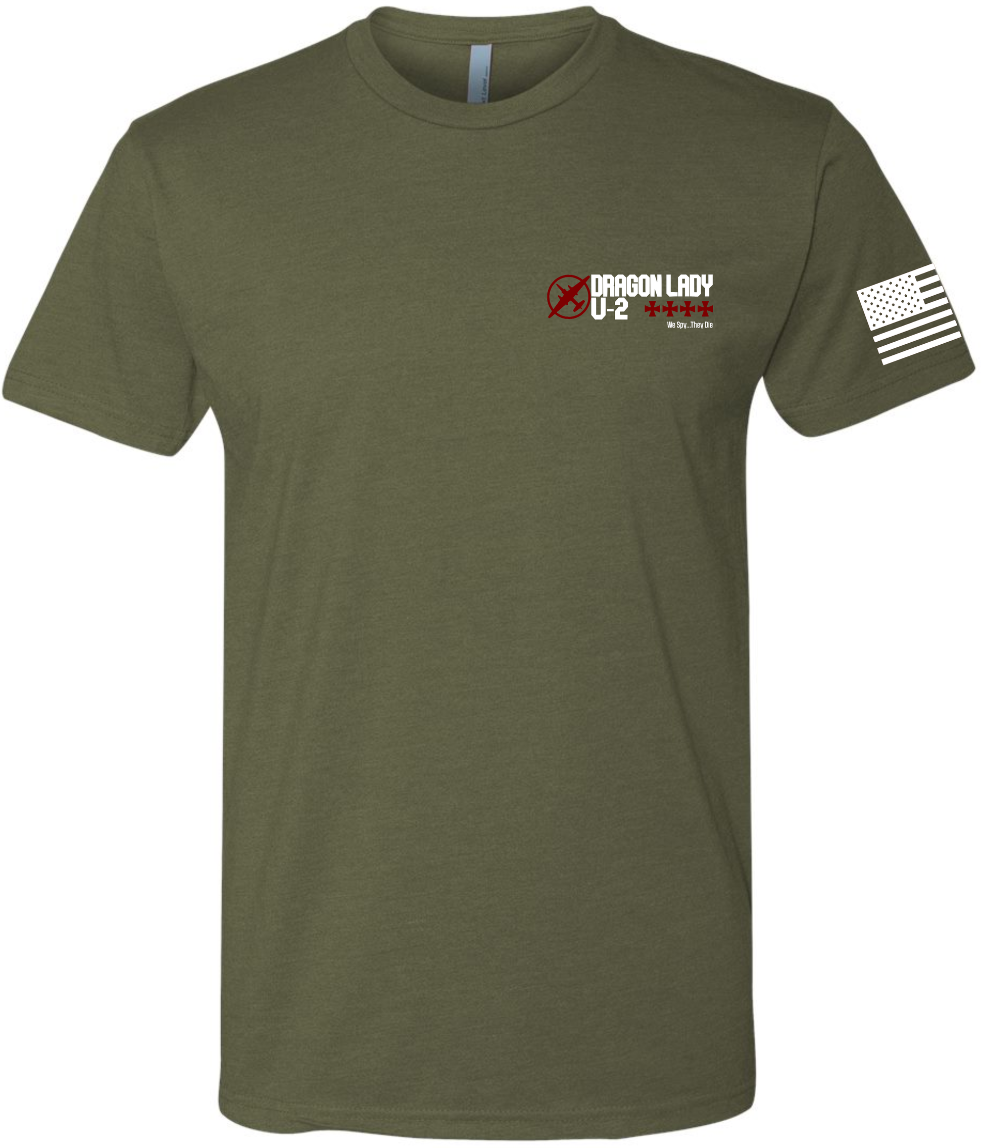 U-2 Flag: Heather Navy Tee White Flag Red U-2 image 6