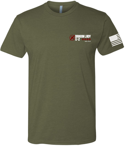 U-2 Flag: Heather Navy Tee White Flag Red U-2 image 6