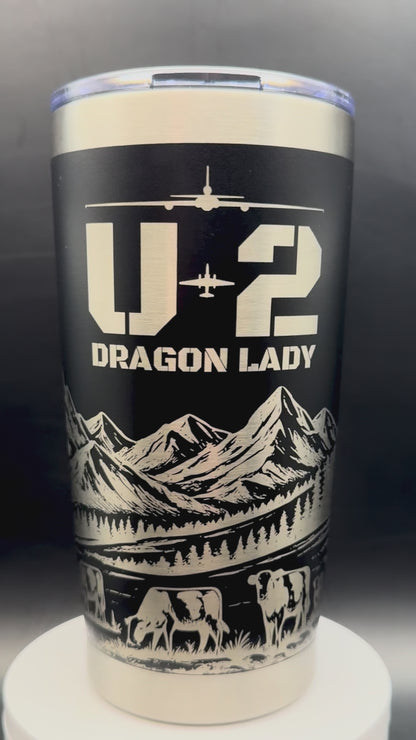 20oz Tumbler  Mountain Scene with U-2